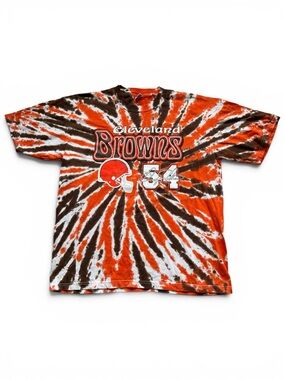 vintage Cleveland Browns Chris Spielman Tie Dye T shirt